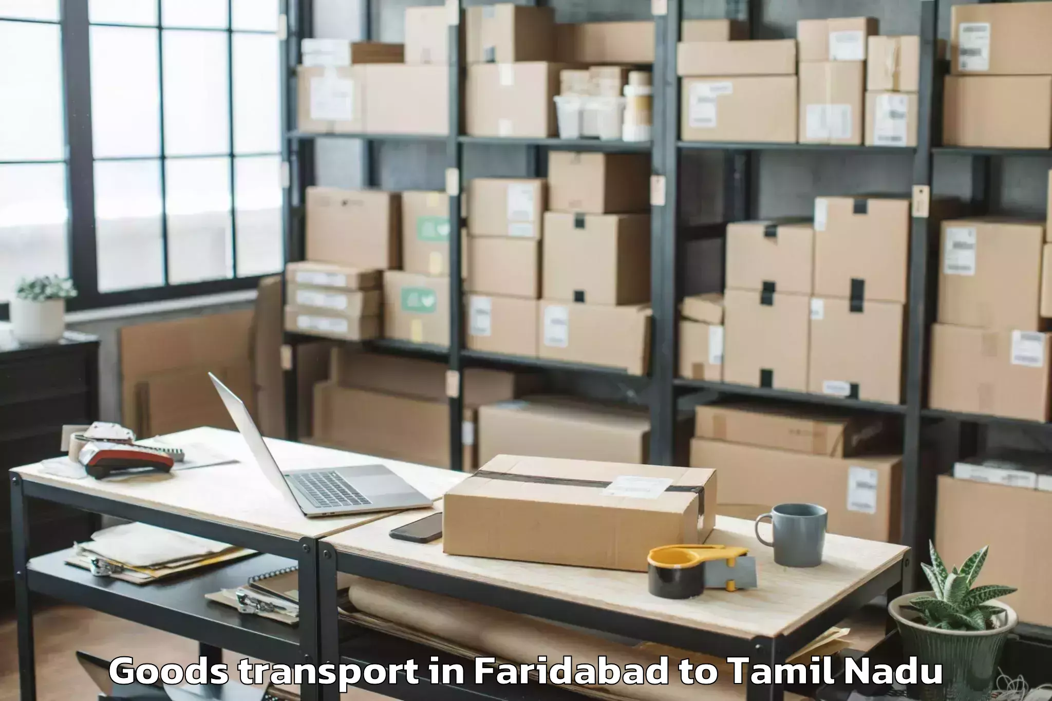 Affordable Faridabad to Jalarpet Goods Transport